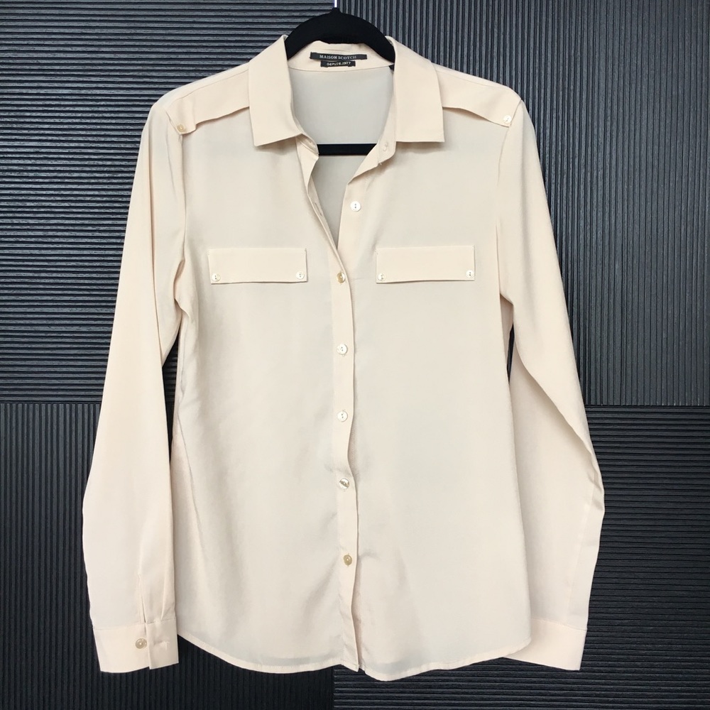 Maison Scotch Cream Buttondown Blouse
